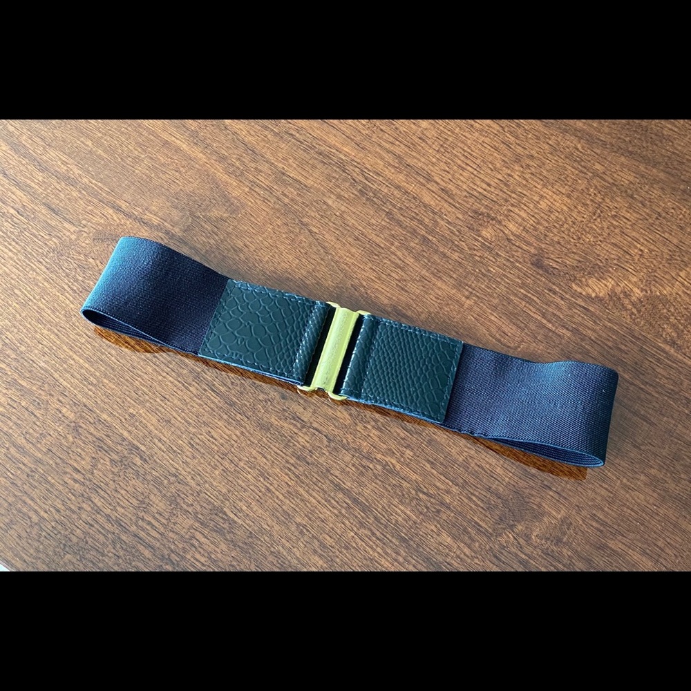Wide Black Stretch Belt